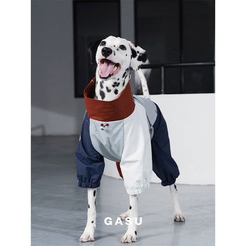 GASU Vautrer / [Brick Blue] Strong Waterproof Detachable 4-Leg Raincoat / Windbreaker Jacket