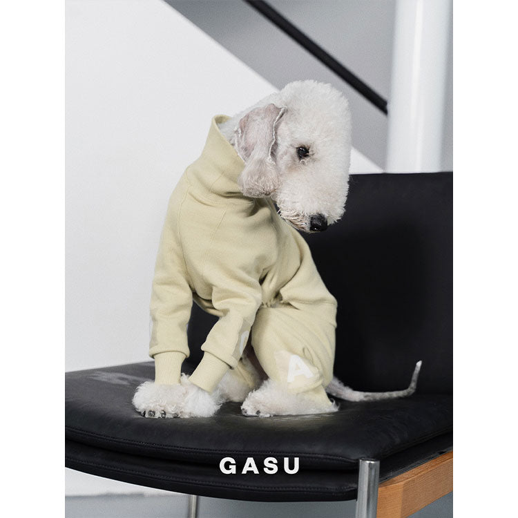 GASU Assembler / [Celadon Green  & Lucent White] 4-Leg Jumpsuit