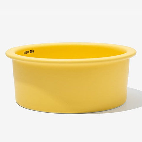 BRIDGE DOG BIG BOWL 18CM YELLOW (MATTE)