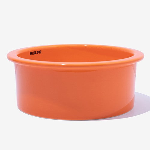 BRIDGE DOG BIG BOWL 18CM ORANGE (GLOSS)