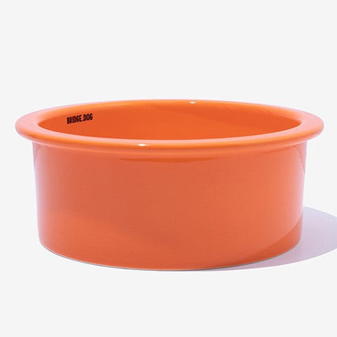 BRIDGE DOG BIG BOWL 18CM ORANGE (GLOSS)