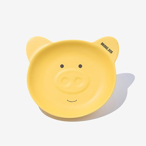 BRIDGE DOG PIGGY DISH YELLOW FACE (MATTE)