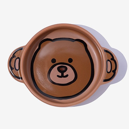 BRIDGE DOG CHARACTER POT BEAR BEIGE MATTE
