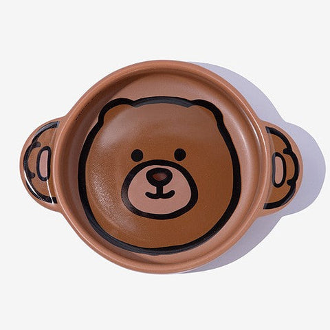 BRIDGE DOG CHARACTER POT BEAR BEIGE MATTE