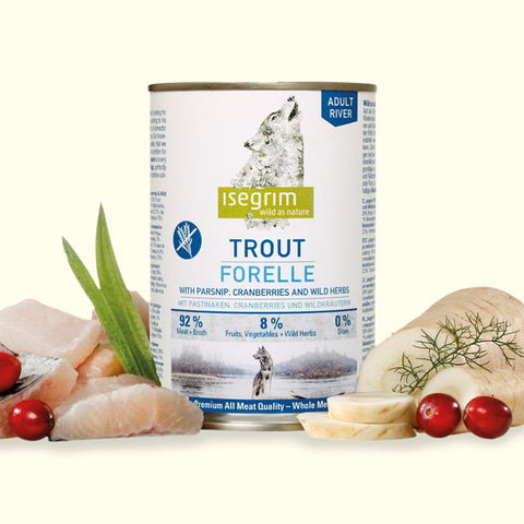 Isegrim Dog Can Dog Trout & Parsnip, Cranberries 400g