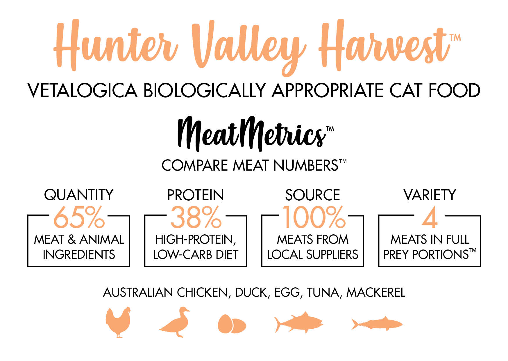 Vetalogica Biologically Appropriate Hunter Valley Harvest Adult Cat Food 3kg