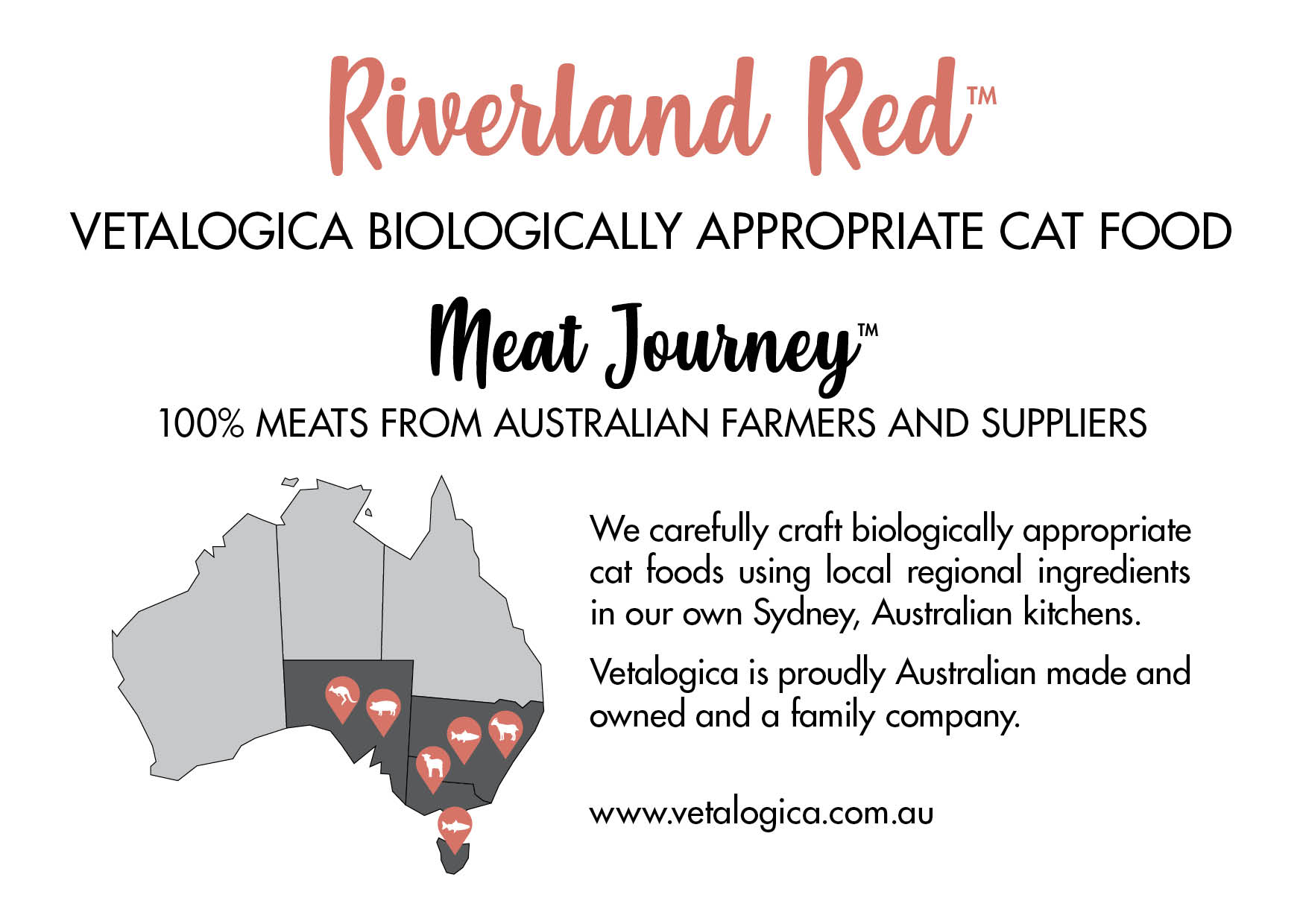 Vetalogica Biologically Appropriate Riverland Red Cat Food 3kg