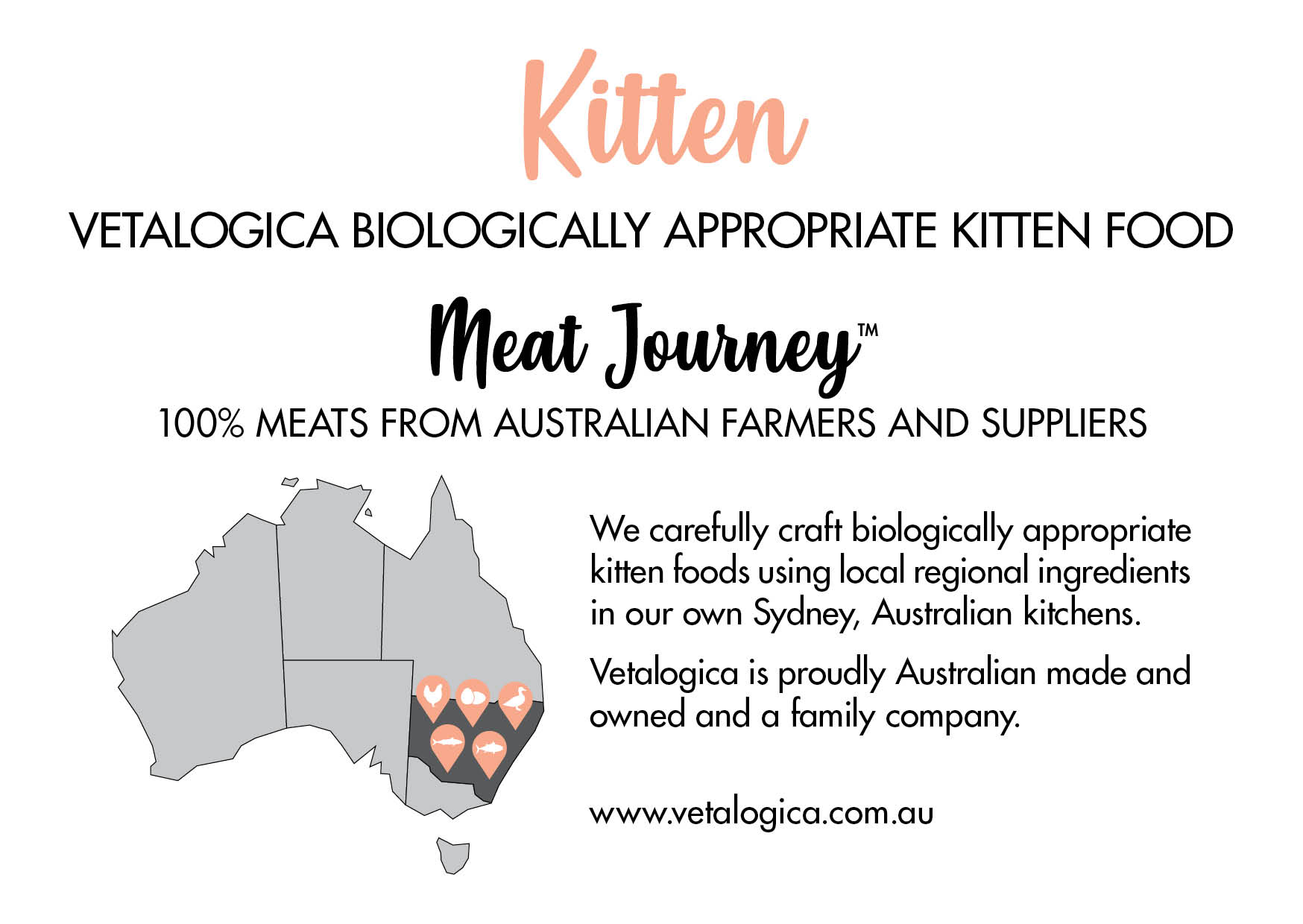 Vetalogica Biologically Appropriate Kitten Food 3kg