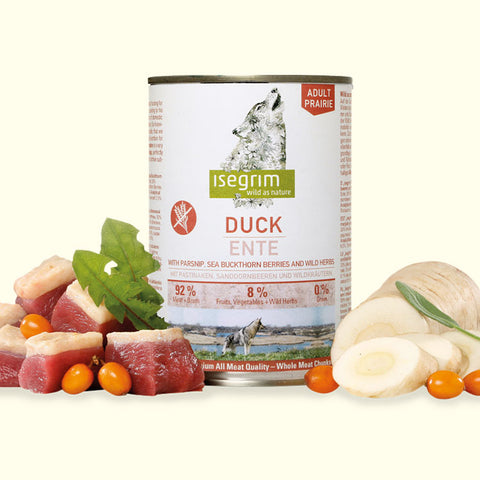 Isegrim Dog Can Dog Duck & Parsnip, Sea Buckthorn Berries 400g