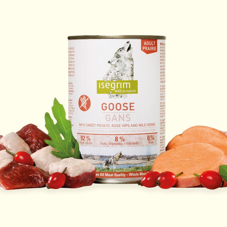Isegrim Dog Can Dog Goose & Sweet Potato, Rose Hip 400g