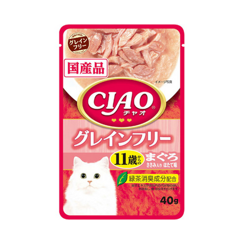 CIAO- POUCH GRAIN FREE TUNA & CHICKEN WITH SCALLOP FLAVOUR FOR OVER 11 YRS