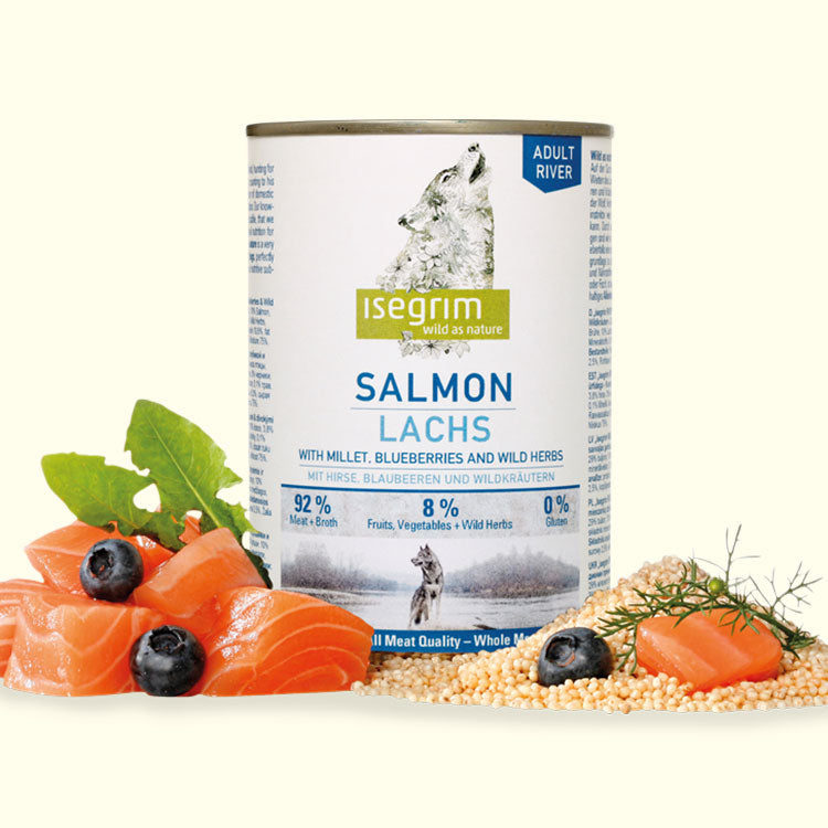 Isegrim Dog Can Dog Salmon & Millet, Blueberries 400g
